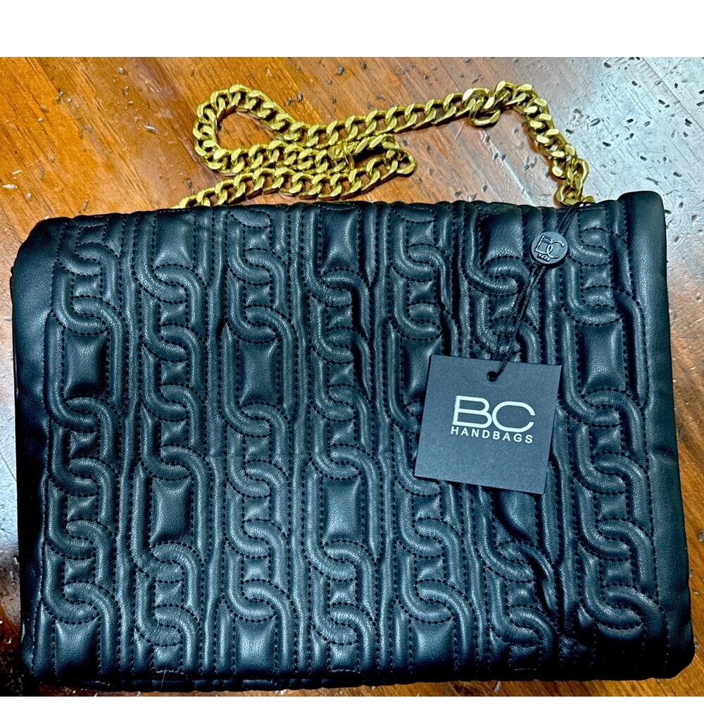 Zara Black Quilted Faux Leather Chain Shoulder Bag - New
